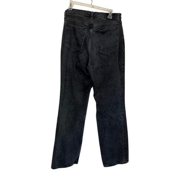Abercrombie & Fitch Curve Love The 90s Relaxed Jean High Rise Black Size 30/10L - Picture 2 of 6